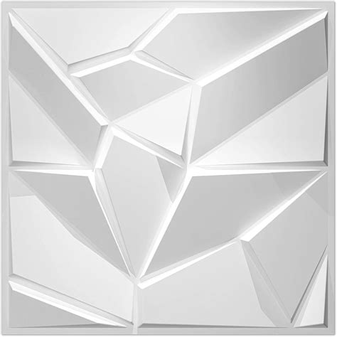 Art3d Pvc 3d Wall Panels Plastic Decorative Wall Tile In White 12 Pack