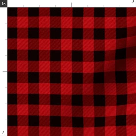 Buffalo Plaid Fabric Red Buffalo Plaid By Angiehiller Etsy