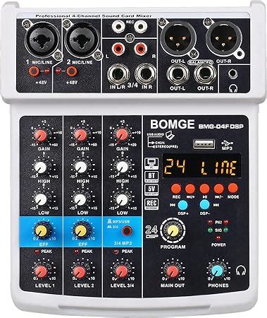 Bomge F Channel Dj Audio Sound Mixer With Mp Usb Bluetooth Stereo