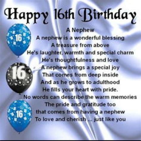 Happy 16th Birthday Nephew Happy 16th Birthday 16th Birthday