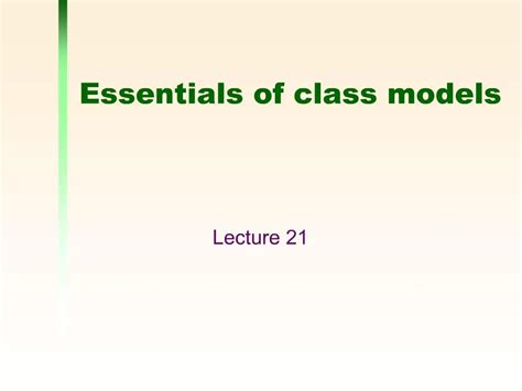 Ppt Essentials Of Class Models Powerpoint Presentation Free Download Id 1465665