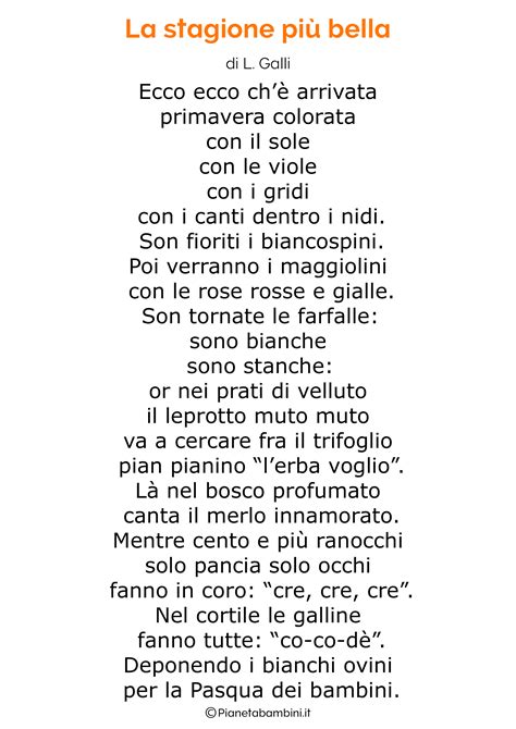 60 Poesie Sulla Primavera Per Bambini Lingua Italiana Poesia