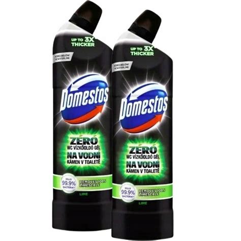 2x DOMESTOS żel ZERO KAMIENIA WC Czarny LIME 750ml 11668304417