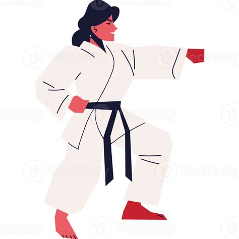 Girl Practicing Karate 24406321 Png