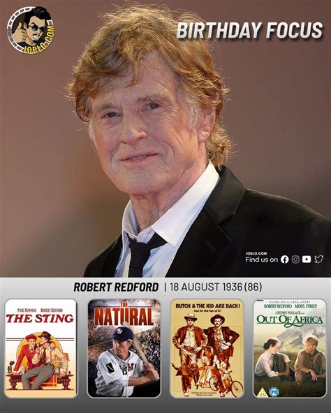 Happy Birthday Robert Redford JoBloMovies Joblomovies JoBlo