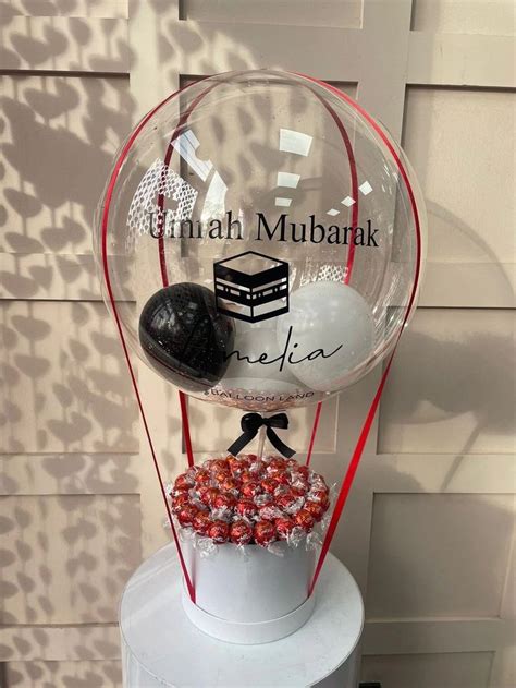 Umrah Mubarak Balloon X Chocolate Hamper Gift Perfect For Umrah Return