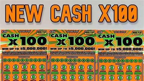 New 20 Cash X100 Scratch Off From The New York State Lottery Youtube