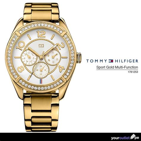 Reloj Anal Gico Femenino Tommy Hilfiger Sport Gold Multi Function De