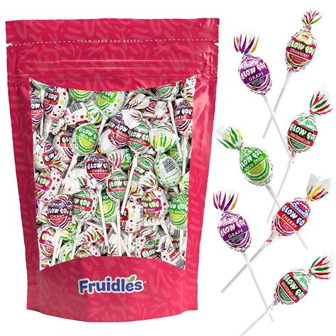 Bubble Gum Filled Blow Pop Lollipops Hard Candy Suckers Assorted Flavors Individually Wrapped