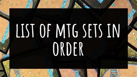 Printable Chronological Order Mtg Set Symbols