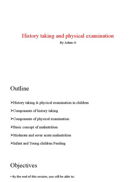 History Taking And Physical Examination Pdf Childbirth Physical