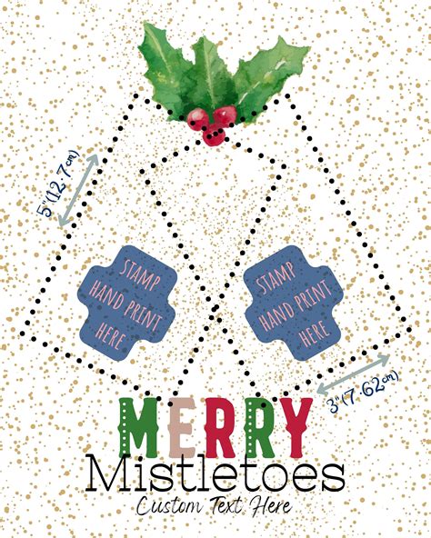 Merry Mistletoes Foot Print Christmas Keepsake Christmas Craft Diy