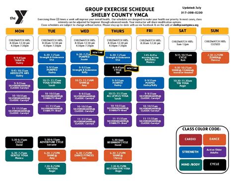 Group Exercise Classes - Shelby County YMCA