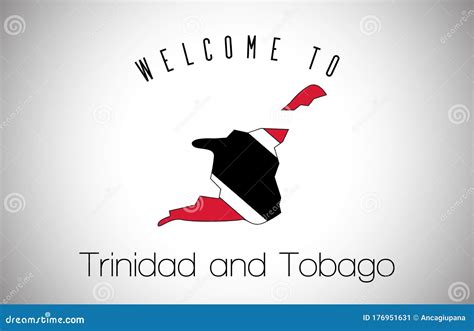 Trinidad And Tobago Welcome To Text And Country Flag Inside Country