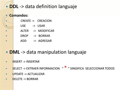 Comandos Basicos De My Sql PPT