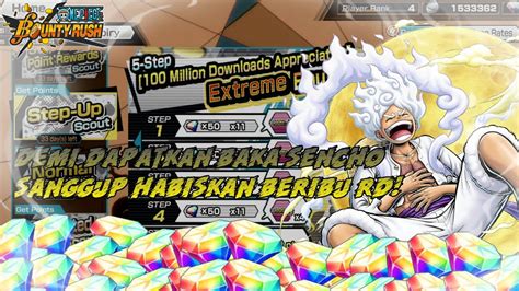 SANGGUP HABIS RD DEMI DAPAT SUN GOD NIKA ONE PIECE BOUNTY RUSH