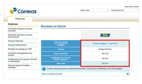 Como calcular o frete dos Correios ferramenta grátis