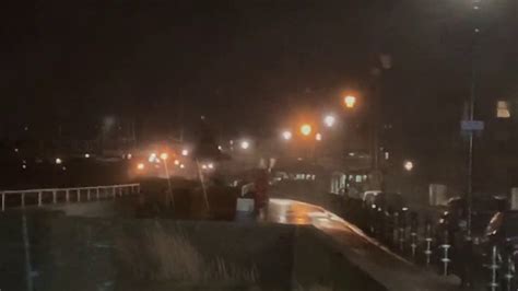 Storm Ciara Hits Burnham On Sea On Sunday Evening Youtube