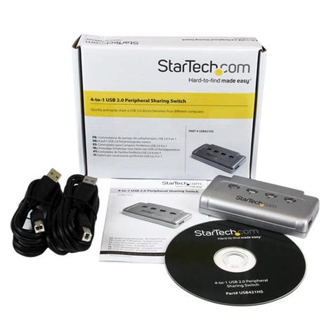 USB Switch Box - 4 Port | 4-to-1 Manual USB Switch | StarTech.com