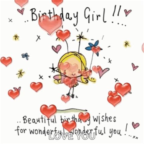 Happy Birthday Girl Beautiful GIF - Happy Birthday Girl Beautiful Heart ...