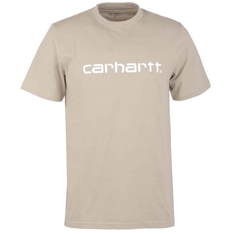 Carhartt Wip Script T Shirt Wall Beige Carhartt Logo T Shirt Drop Inde