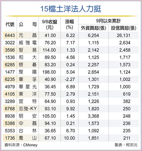 15檔中小型股 土洋力挺 財經要聞 工商時報