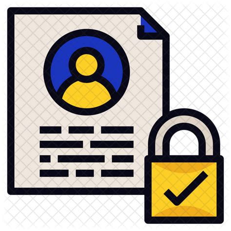 Personal Data Icon Download In Colored Outline Style