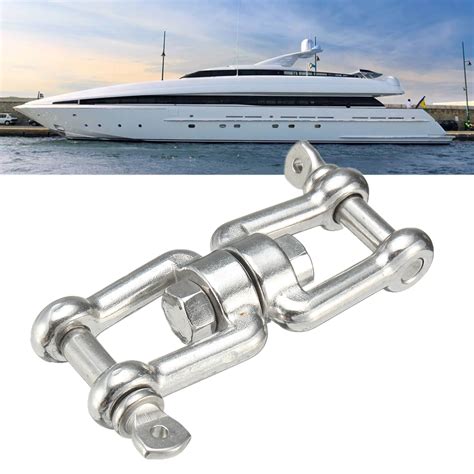 Anchor Chain Swivel Connector 8mm Stainless Steel Boat Jaw Sea Shackle