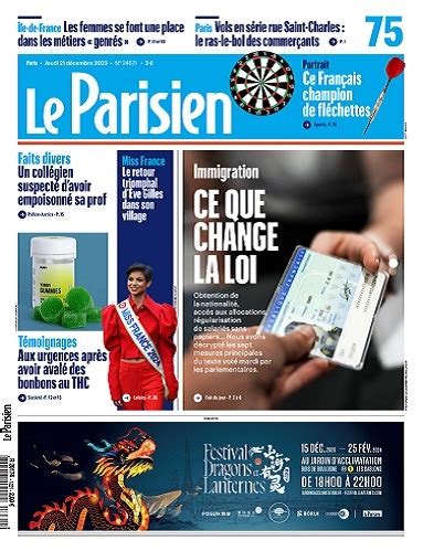 Le Parisien Du Jeudi 21 Décembre 2023 Télécharger Des Magazines