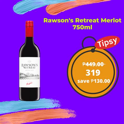 Rawsons Retreat Merlot 750ml Tipsy