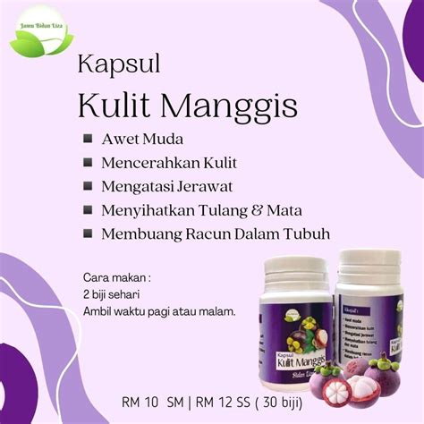 KAPSUL KULIT MANGGIS BY BIDAN LIZA 30 BIJI BTL Annisa Halal Mart