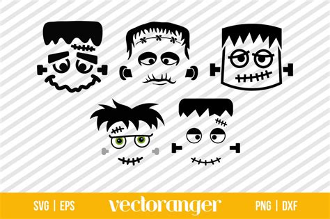 Frankenstein Face SVG Cut Files Vectoranger