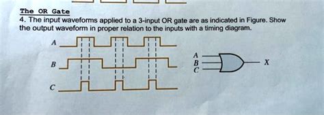 SOLVED The OR Gate 4 The Input Waveforms Applied To A 3 Input OR Gate