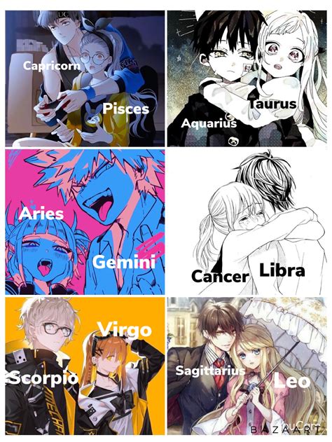 Pin By P On Couple Zodiac Anime Character Zodiac Signs Gemini