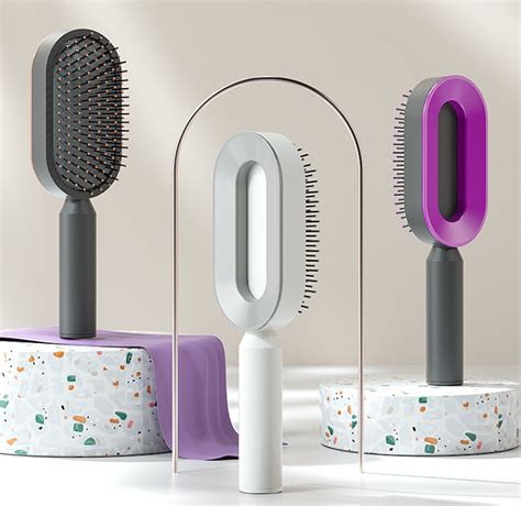 Self Cleaning Hair Brush Anti-Static Hairbrush Hushtok.com - Relaxing and smart products