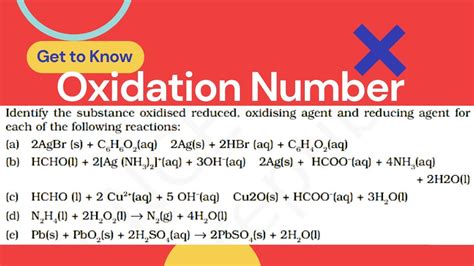 Identify The Substance Oxidised Reduced Oxidising Agent And Reducing