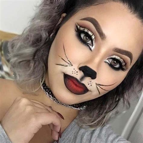 21 Einfache Katzen Make Up Ideen Für Halloween Cat Halloween Makeup