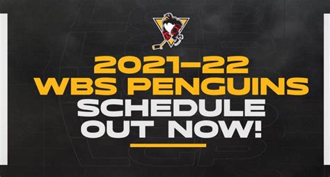 Wilkes-Barre/Scranton Announces 2021-22 Schedule | WBS Penguins