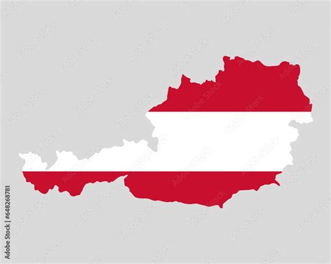 State borders of country Austria. Austrian border. Austria map. Card ...