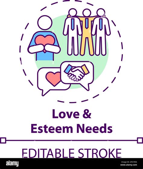 Love And Esteem Needs Concept Icon Stock Vector Image And Art Alamy