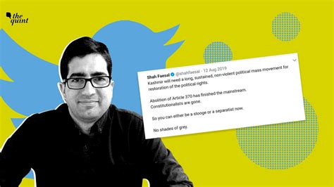 ‘Stooge or Separatist’: What Jammu and Kashmir Leader Shah Faesal’s Now Deleted Tweets Said