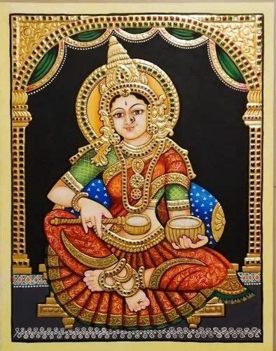 Canvas Board With Gold Foil Goddess Thanjavur Painting For Indoor At ₹ 35000 In Hubli