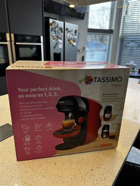 Bosch Tassimo Happy Tas1003gb Tas1103gb Coffee Machine Red Black Fast Delivery Ebay