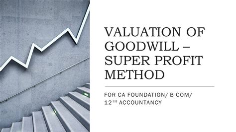 Valuation Of Goodwill Super Profit Method Youtube