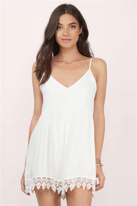 Cute Ivory Romper White Romper Flowy Romper Ivory Romper 13