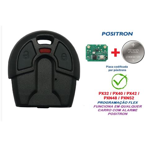 Controle Alarme Positron Modelo Fiat Preto Serve Para Toda Linha