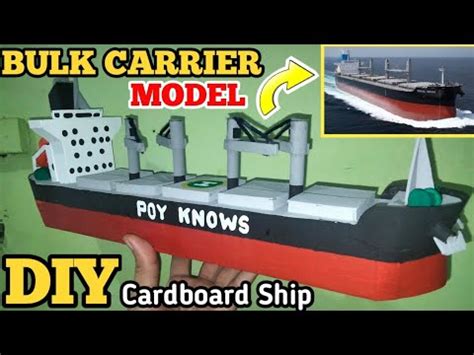 Diy Cardboard Ship Bulk Carrier Ship Model Miniature Ship