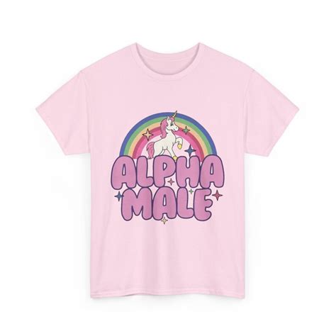 Alpha Male T Shirt Tee Top Funny Meme Unicorn T Unisex Joke Prank Fathers Day Joke Etsy