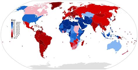 This Map Showing The Prevalence Of Male Circumcision In Different