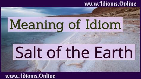 discover  meaning   salt   earth idiom